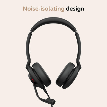 Jabra Evolve2 30 SE (2025 Version) Wired Dual-Ear Headset with Microphone for Work – Computer Headset - New USB-A and USB-C Cable - Works with All Online Meeting Platforms - Black