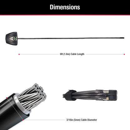 Master Lock 8417D Python Adjustable Locking Cable, 6-Foot , Black and Silver Master Lock