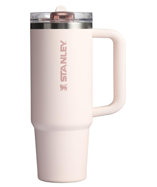 Stanley Quencher ProTour Gobelet à paille rabattable avec couvercle étanche 887 ml | Paille et poignée intégrées | Compatible avec les porte-gobelets de voiture | Tasse isotherme en acier inoxydable | Sans BPA | Quartz Rose 🍁 All In One Marketplace Canada