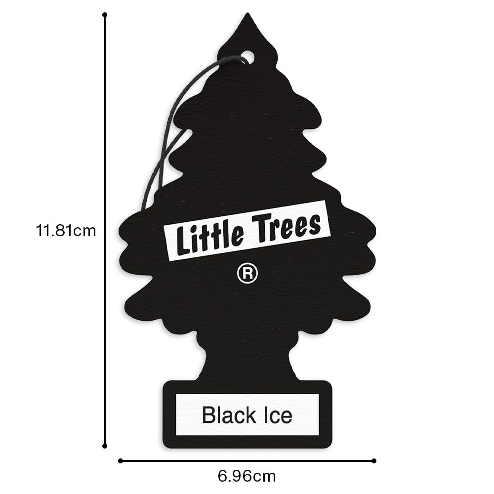 LITTLE Air Fresheners Car Air Freshener. Hanging Tree Provides Long Lasting Scent for Auto or Home. Black Ice, 24 Air Fresheners
