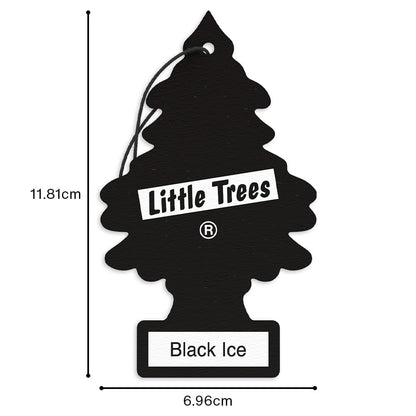 LITTLE Air Fresheners Car Air Freshener. Hanging Tree Provides Long Lasting Scent for Auto or Home. Black Ice, 24 Air Fresheners