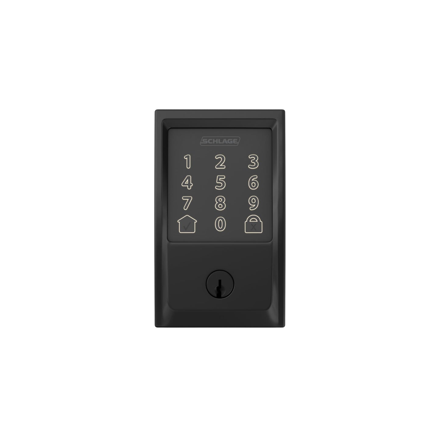 Schlage Encode Smart WiFi Deadbolt Lock with Greenwich Trim, Matte Black SCHLAGE