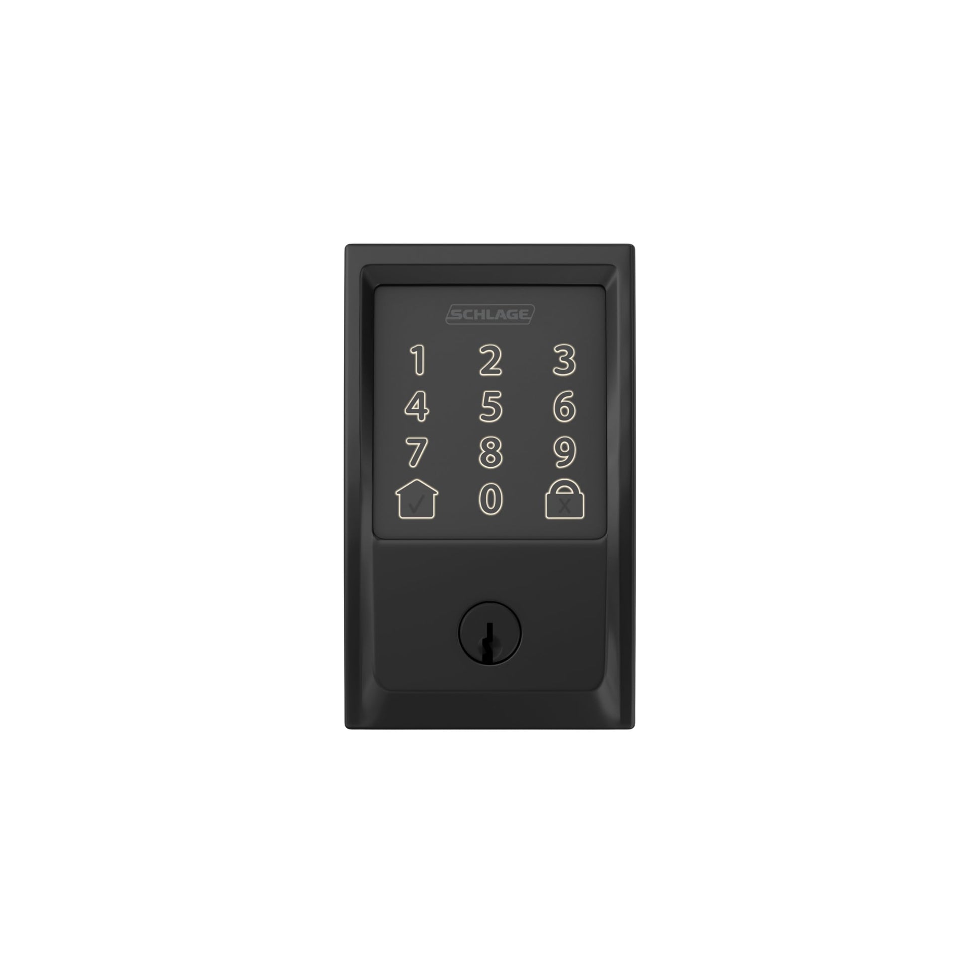 Schlage Encode Smart WiFi Deadbolt Lock with Greenwich Trim, Matte Black SCHLAGE