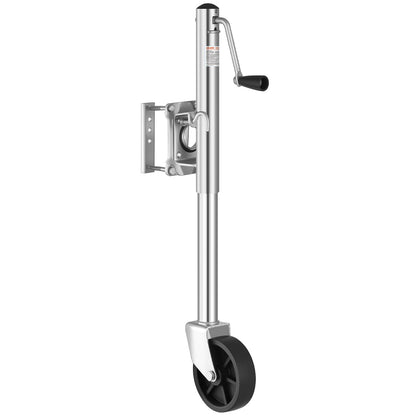 VEVOR Trailer Jack with Wheel, 1000 lbs Load Capacity, Heavy Duty Swivel Boat Trailer Jack with PP Single Wheel & Ergonomic Handle, 10-inch Lift, Fit for RVs, Boats, Horse Trailers, Utility Trailers VEVOR