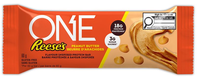 ONE Reese's Peanut Butter Protein Bars - 18g Protein, 3g Sugar, Gluten Free (12 Pack)