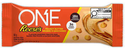 ONE Reese's Peanut Butter Protein Bars - 18g Protein, 3g Sugar, Gluten Free (12 Pack)