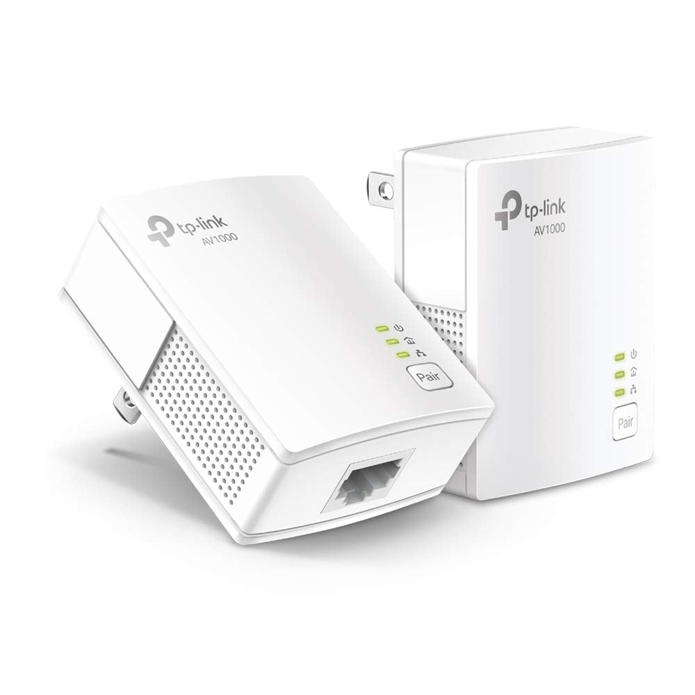 TP-Link Powerline Ethernet Adapter Starter Kit (TL-PA7017 KIT) - AV1000 Gigabit Port, Plug&Play, Ethernet Over Power, Nano Size, Ideal for Smart TV, Online Gaming, Wired Connection Only - Available at All In One Marketplace Canada