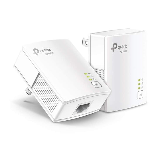 TP-Link Powerline Ethernet Adapter Starter Kit (TL-PA7017 KIT) - AV1000 Gigabit Port, Plug&Play, Ethernet Over Power, Nano Size, Ideal for Smart TV, Online Gaming, Wired Connection Only - Available at All In One Marketplace Canada