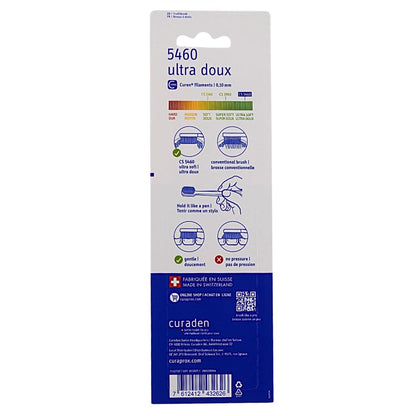 Curaprox CS 5460 Ultra Soft Toothbrush (3-Pack Bilingual) - Gentle Soft Bristles Tooth Brush for Sensitive Gums - Premium Swiss Oral Care Recommended by Dentists - For Adults & Teens - Available at All In One Marketplace Canada