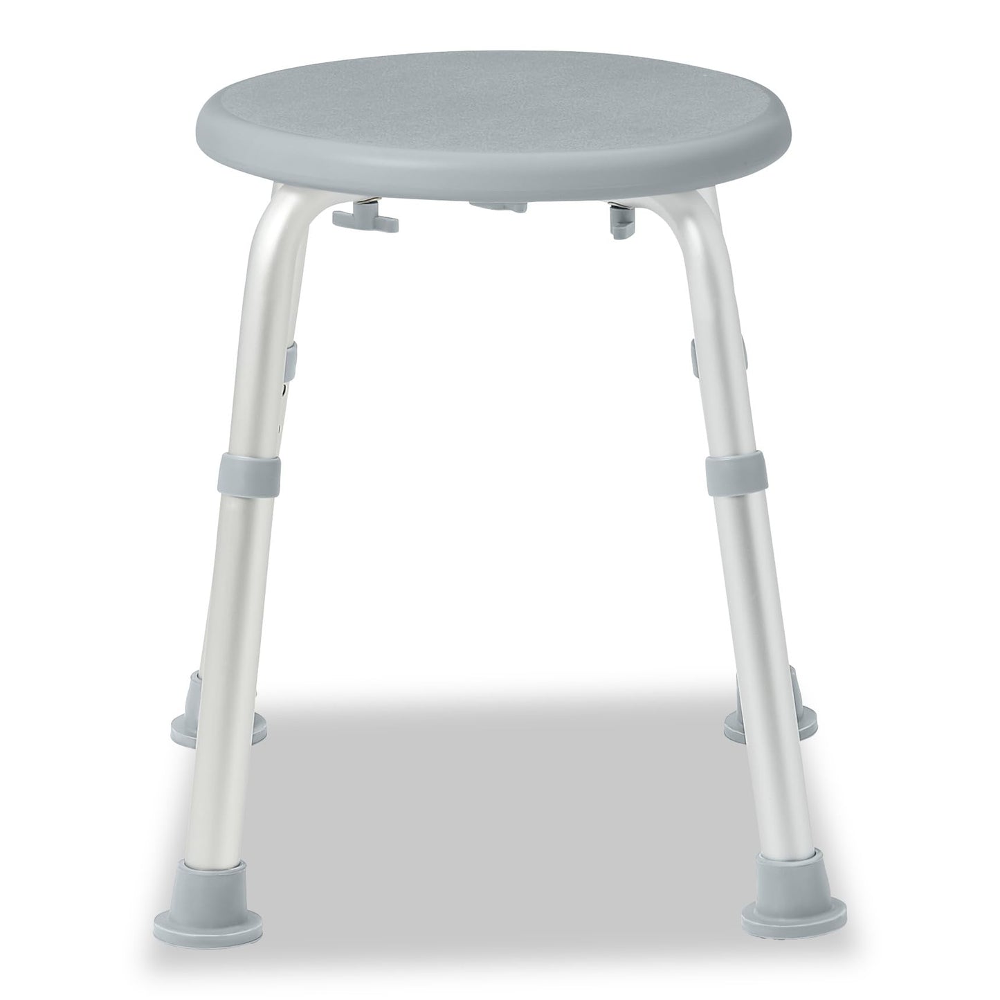 Medline Round Shower Stool, Gray, Tool-Free Assembly, 300lb Capacity Medline