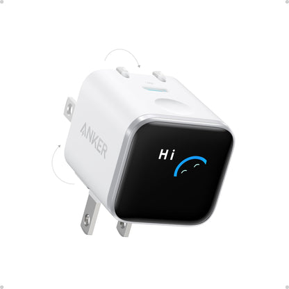 Anker Nano USB C Charger,45W USB C Charger Block with Smart Display,180°Foldable Plug,Smart Recognition,Built-in Care Mode,for iPhone17/16/15 (Non-Battery,One USB-C Port,No Cable Included) - Available at All In One Marketplace Canada