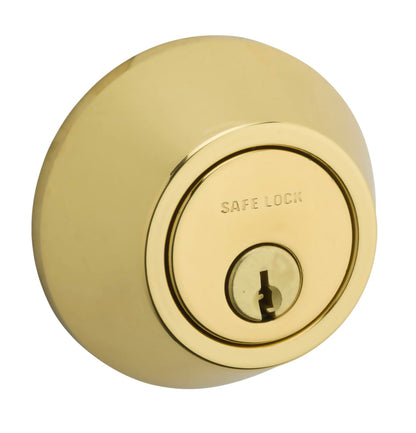Weiser Safelock Brass Round Deadbolt Lock, ANSI/BHMA Grade 3 Certified Front Door Lock, Exterior Door Lock with Key, Traditional Door Locks for Entry Door 🍁 All In One Marketplace Canada