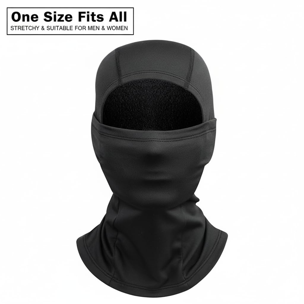 KENPMA 2-Pack Winter Balaclava Face Mask for Men & Women, Thermal Ski Mask for Cold Weather, Windproof Full Face Cover for Skiing, Snowboarding, Motorcycling, Ice Fishing, Running, Hiking Black 🍁 All In One Marketplace Canada