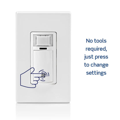 Leviton Humidity Sensor Switch for Bathroom Exhaust Fan, automate Ventilation, air Circulation, Moisture Control, ¼ HP, Single Pole, DHS05-1LW, White Leviton