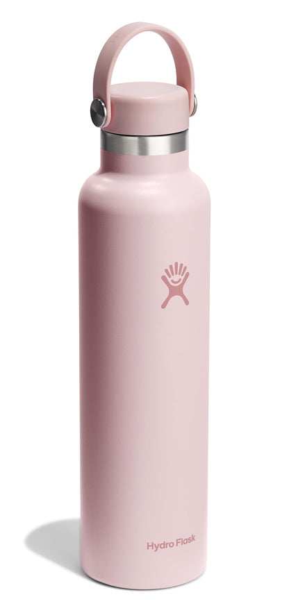 Hydro Flask Stainless Steel Standard Mouth Water Bottle with Flex Cap and Double-Wall Vacuum Insulation,Trillium, 24 Ounces