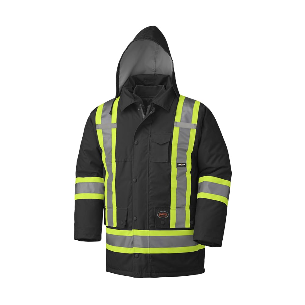 Pioneer Hi Vis Winter Work Jacket for Men - 7-in-1 - For Construction 🍁 All In One Marketplace Canada
