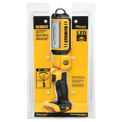 DEWALT 20V MAX LED Work Light, Rechargeable Flashlight, Pivoting Head, Hand Held, Tool Only (DCL050) DEWALT