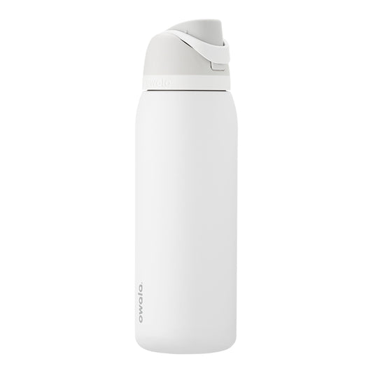 Bouteille d'eau isolée en acier inoxydable Owala FreeSip avec paille pour le sport et les voyages, sans BPA, 40 oz, Shy Marshmallow 🍁 All In One Marketplace Canada