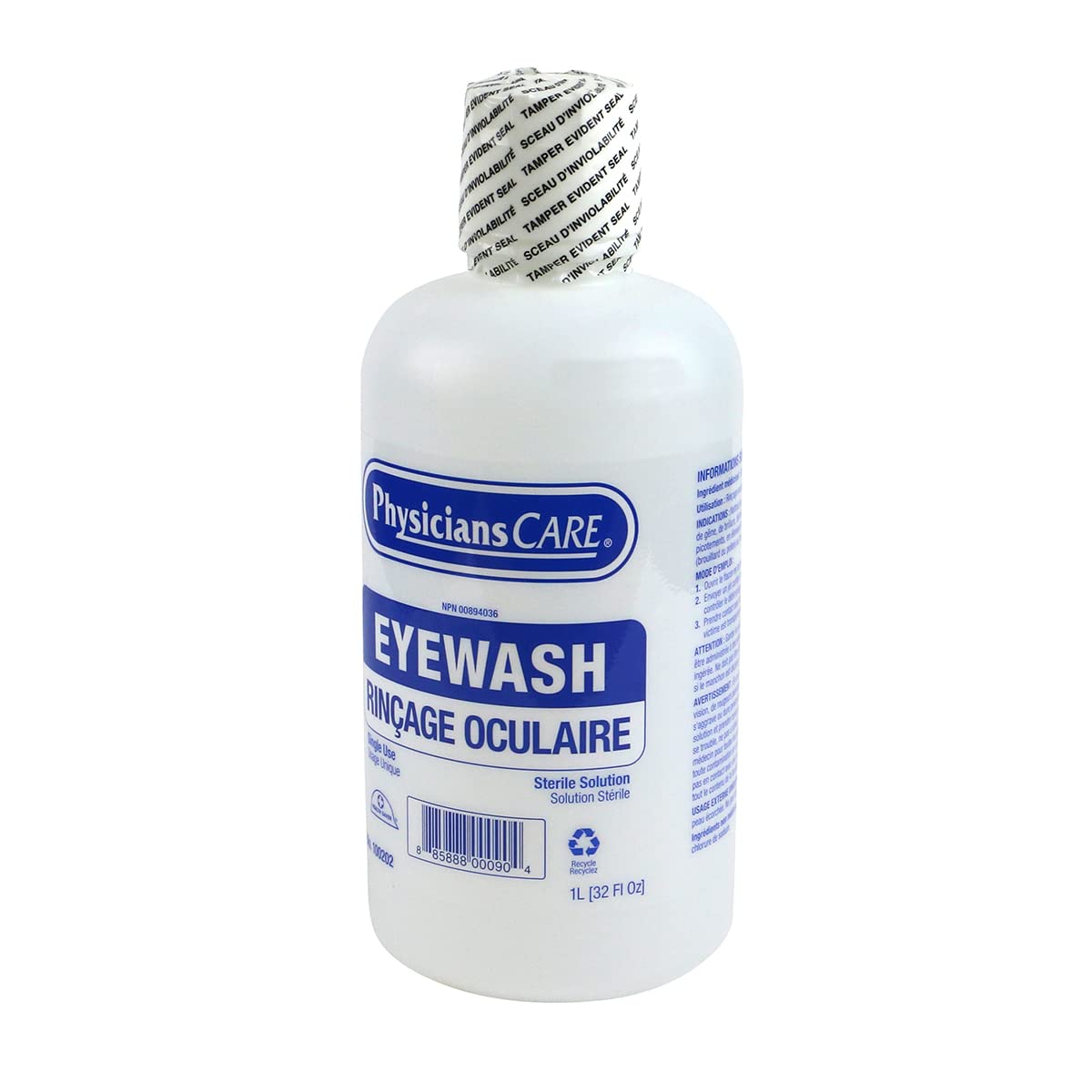 FIRST AID CENTRAL PhysiciansCare 1L (32 oz) Eyewash Bottle 🍁 All In One Marketplace Canada