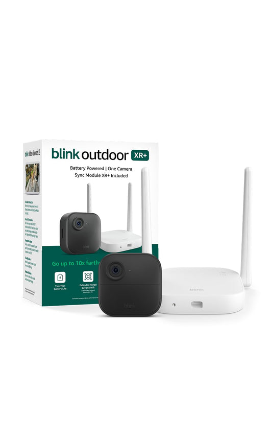 Blink Outdoor XR+ — Extended Range Wireless Outdoor 4 Camera with 10x security coverage powered by Blink's proprietary XR technology — 1 camera system
