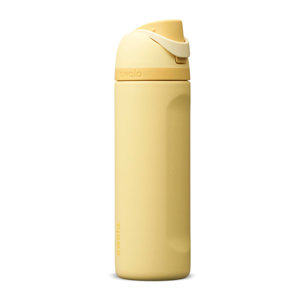 Owala FreeSip Insulated Stainless Steel Water Bottle with Straw, BPA-Free Sports Water Bottle, Great for Travel, 24 Oz, Butter Half