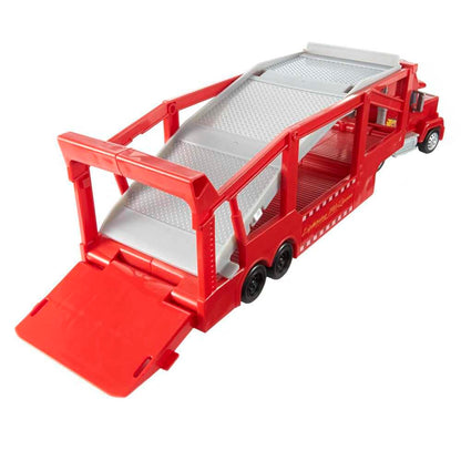 Mattel Disney Pixar Cars Mack Hauler, 13-inch Toy Transporter Truck with Ramp & Carry Storage for 12 Vehicles, Toy for Kids Ages 4 Years Old & Up Mattel
