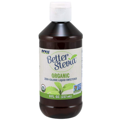 NOW Foods Better Stevia Organic Liquid - 8 oz Bottle