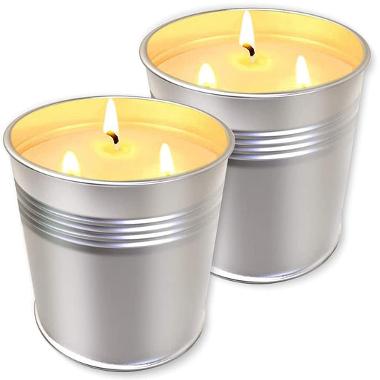 Topsics 40 OZ Citronella Candles Outdoor Indoor 2 x 20 oz, Large Citronella Candles Outdoor for Patio/Home/Garden, 3 Wicks Citronella Candles 100% Natural Soy Wax Candles(2 Pack) - Available at All In One Marketplace Canada
