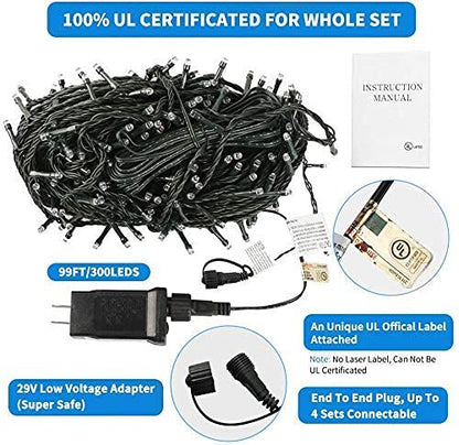 Tcamp 105FT 300LED Christmas Tree Lights End to End Plug, Memory Function 🍁 All In One Marketplace Canada
