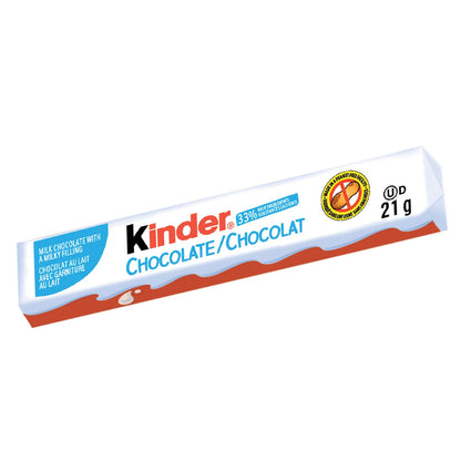 Kinder Chocolate Bars - Pack of 36 Individual Wrapped Milk Chocolate Treats (21g each)