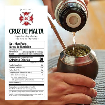 Cruz de Malta Yerba Mate – 1kg Loose Leaf Traditional Argentine Herbal Tea
