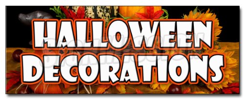 SignMission 24" Halloween Decorations Decal Sticker Masks Trick or Treat Holiday Pumpkins