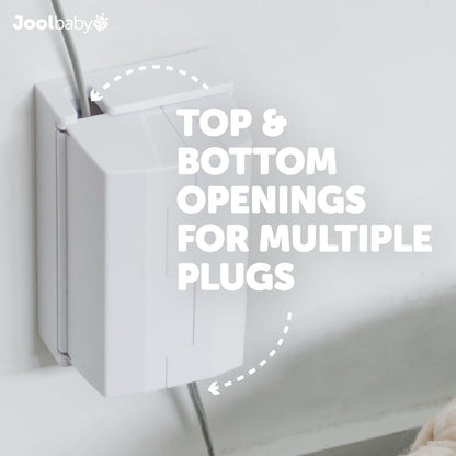 Outlet Cover Box for Child Safety (2 Pack) Duplex & Decorator Electrical Outlet Plates, Concealed Access Buttons, and Spacious Compartment - Jool Baby - Available at All In One Marketplace Canada