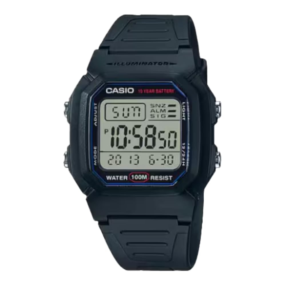 Casio Men’s W800H-1AV Classic Sport Watch with Black Band Casio