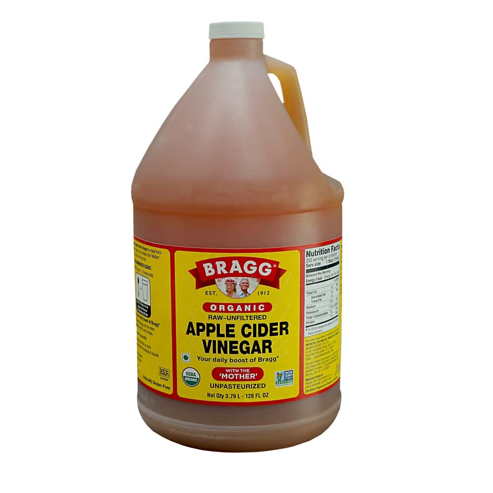 Bragg Organic Raw Apple Cider Vinegar, 128 ounces, 3.78 l (Pack of 1) Bragg