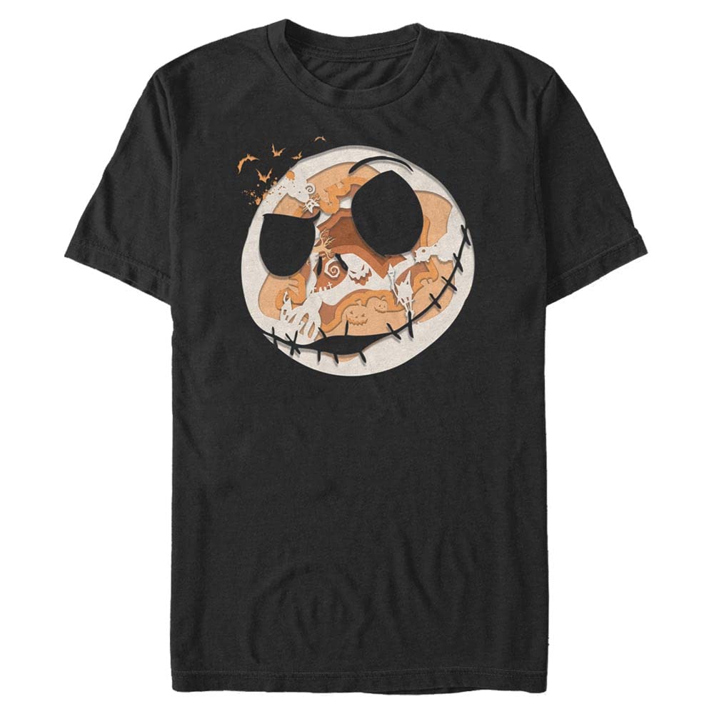 T-shirt à manches courtes pour homme Disney The Nightmare Before Christmas, Halloween, noir, grande taille, Large Big Tall