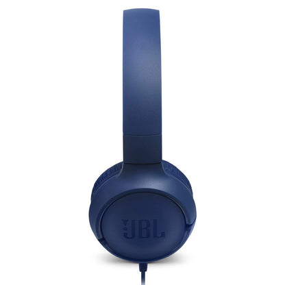 JBL Tune 500 Wired On-Ear Headphones with One-Button Remote/Mic - Blue