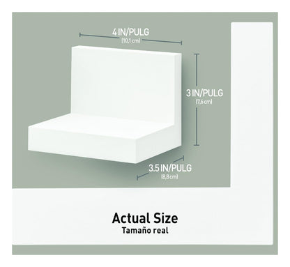 Command Display Floating Wall Shelves, 2 Ledges 8 Strips, Damage-free Decorating, Quartz Command