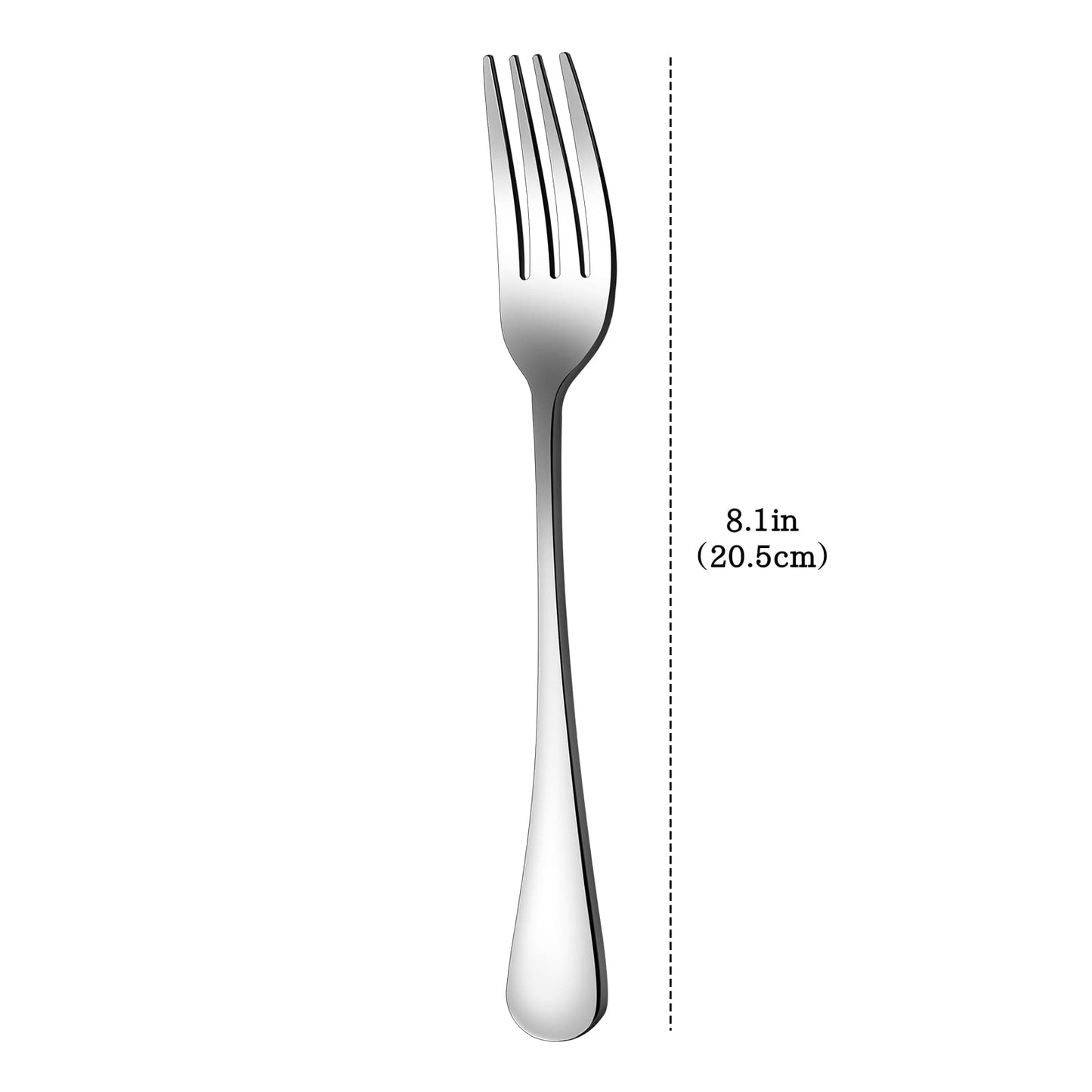 Set of 12, Stainless Steel Dinner Forks Silverware Set, Heavy-Duty Dinner Forks (8 Inch) Cutlery Set, Dishwasher Safe (Silver) - Available at All In One Marketplace Canada