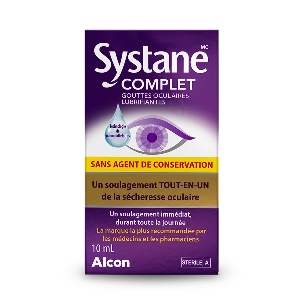 Systane Complete Preservative-Free, All-In-One Eye Drops For All Types Of Dry, Multi-Symptom Dry Eye Relief from Extended Screen Time – 10mL
