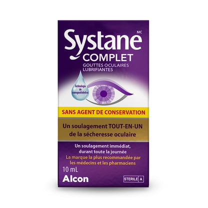 Systane Complete Preservative-Free, All-In-One Eye Drops For All Types Of Dry, Multi-Symptom Dry Eye Relief from Extended Screen Time – 10mL