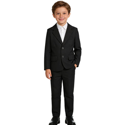 LOLANTA Boys Black Suit Tuxedo Jacket Blazer Formal Outfits(Black, 11-12Y) 🍁 All In One Marketplace Canada