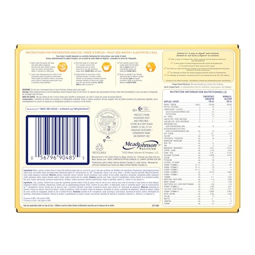 Enfamil A+ Infant Formula with DHA, Ready-to-Feed Liquid, 0-12 Months, 385mL (12-Pack)