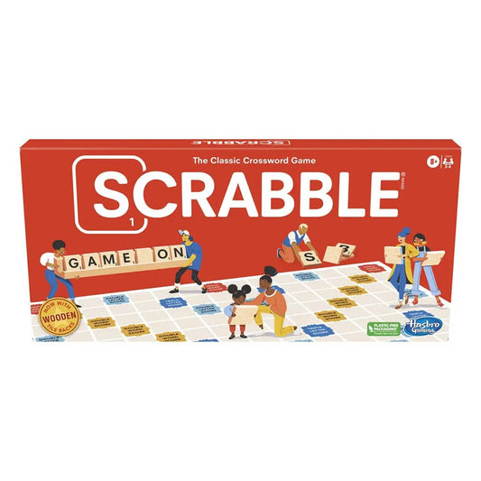 Hasbro Scrabble Board Game, Classic Word Game for Kids Ages 8 and Up, Fun Family Game for 2-4 Players, The Classic Crossword Game, Multicolored, F4204 - Available at All In One Marketplace Canada