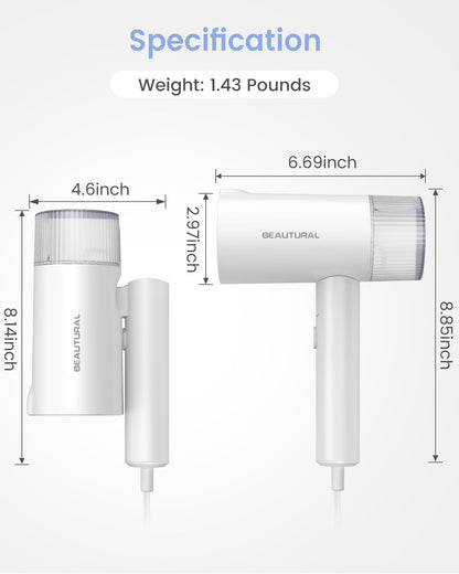 BEAUTURAL Steamer for Clothes, Foldable Handheld Clothing Wrinkles Remover for Garments, 30-Second Fast Heat-up, Portable Fabric Steamer for 120V Countries, Not for Use in 220V Such as Europe - Available at All In One Marketplace Canada