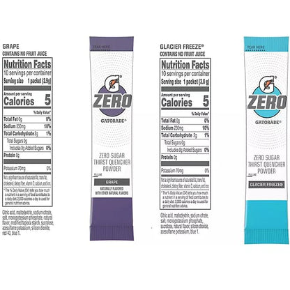 Gatorade G Zero Powder Variety Pack - 40 Individual Packets