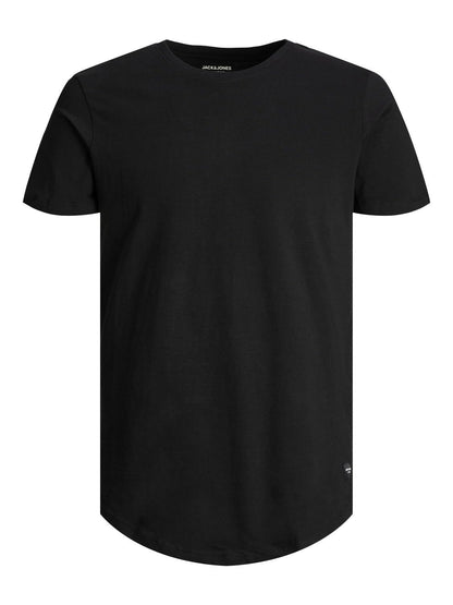 JACK & JONES Men's Long Line Fit T-Shirt JJENOA TEE SS Crew Neck NOOS Black XL JACK & JONES