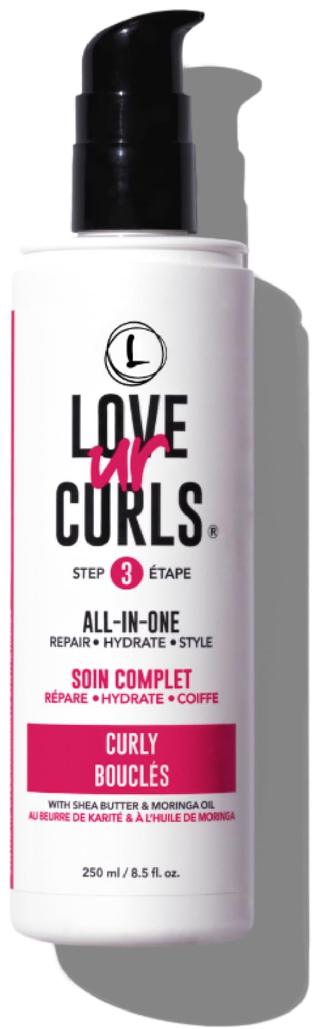 Love Ur Curls - All in One Curl Cream Styler, Curling Cream for Curly Hair, Repair, Define, Hydrate & Style, Anti Frizz with Shea Butter, 250mL - Available at All In One Marketplace Canada