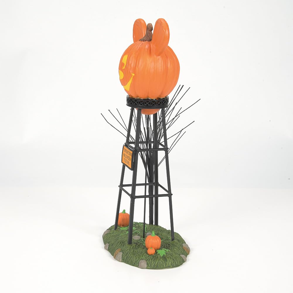 Department 56 Disney Village Halloween Pumpkintown Accessories Mickey Mouse Water Tower Figurine, 12.01 Inch, Multicolor