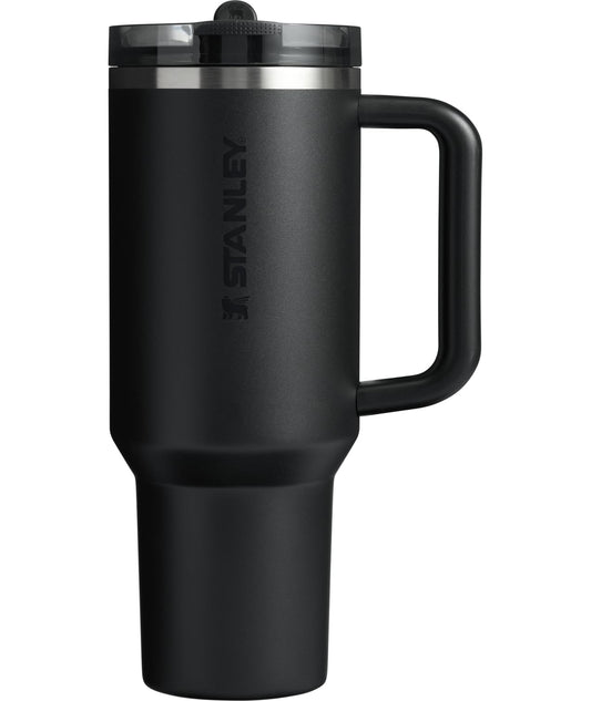 Stanley Quencher ProTour Gobelet à paille rabattable avec couvercle étanche 40 oz | Paille et poignée intégrées | Compatible avec les porte-gobelets de voyage | Tasse isotherme en acier inoxydable | Sans BPA | Noir 2.0 🍁 All In One Marketplace Canada